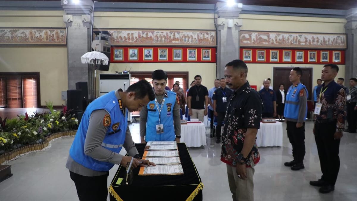 Karo SDM Polda Bali Pimpin Penandatanganan Pakta Integritas Calon Bintara Brimob Polri 2026