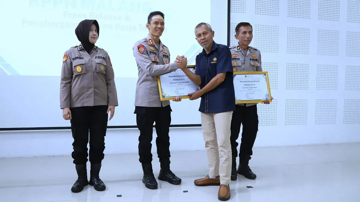 Kerja Solid, Polresta Malang Kota Raih Penghargaan Satker Berkinerja Tinggi di KPPN Malang