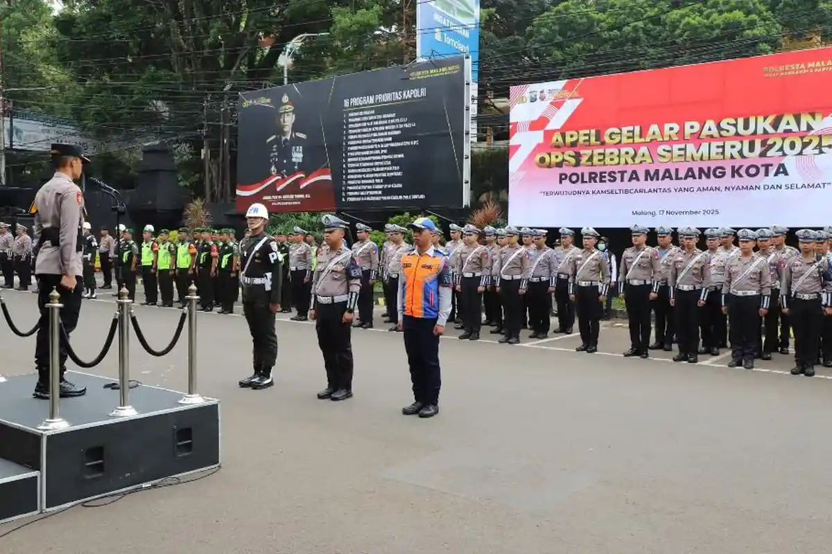 Operasi Zebra Semeru 2025 Dimulai, Polresta Malang Kota Fokus Tingkatkan Keselamatan Berlalu Lintas