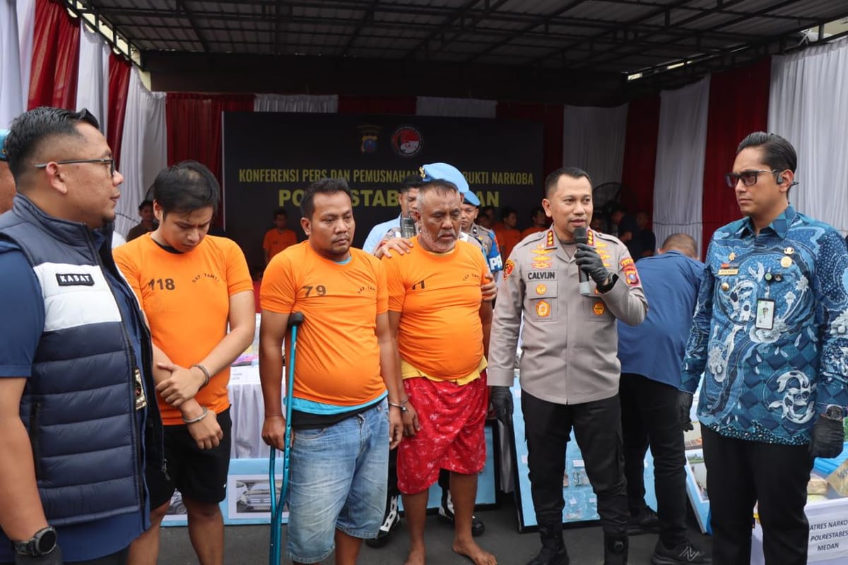 Perang Besar Lawan Narkoba, Polrestabes Medan Bongkar 173 Kasus dalam Kurun 42 Hari
