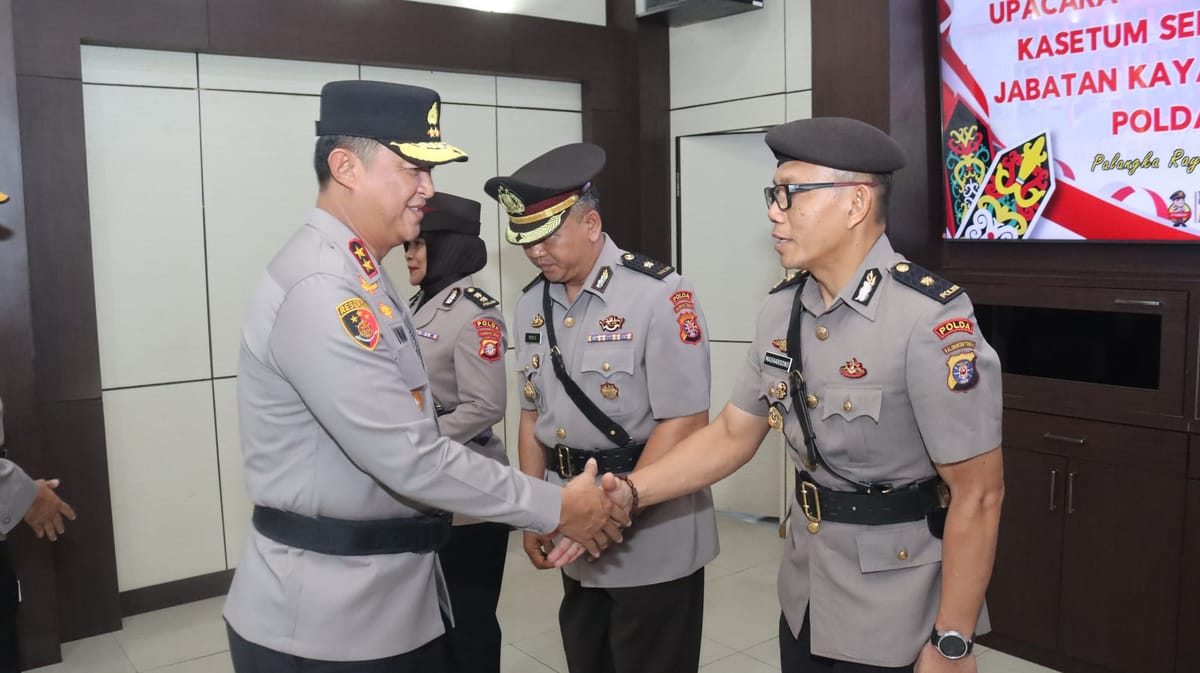 Perkuat Struktur Organisasi, Kapolda Kalteng Pimpin Sertijab Kasetum, Kayanma, dan Ka SPKT