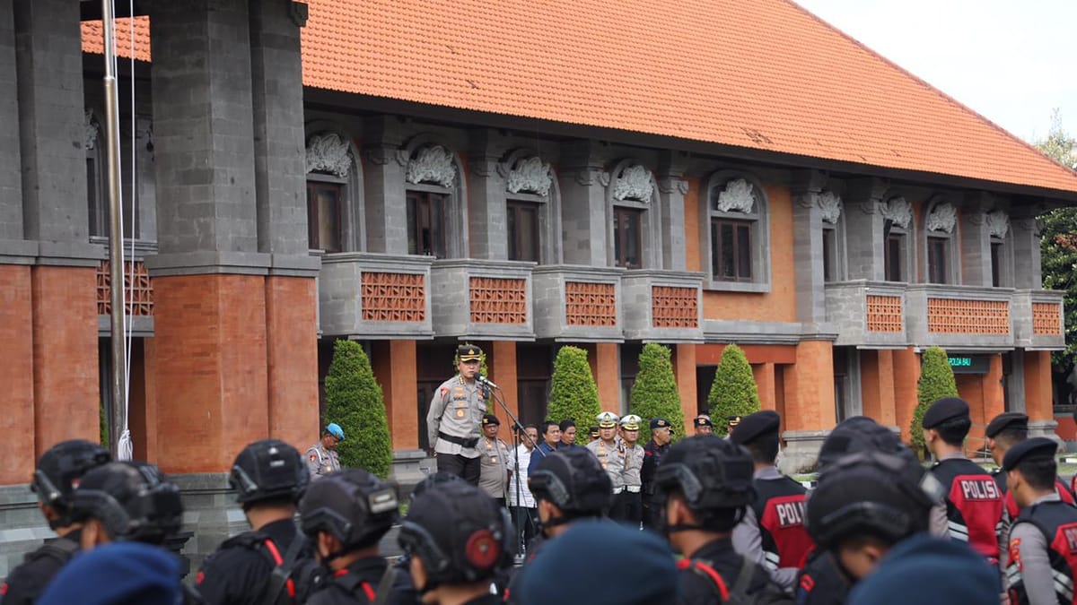 Polda Bali Gelar Apel Pengamanan, Siap Amankan Kunjungan Ibu Selvi Gibran Rakabuming
