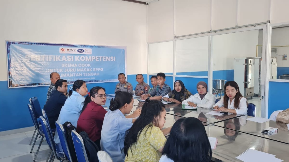 Polda Kalteng Gelar Sertifikasi Kompetensi untuk 18 Juru Masak SPPG Tingkatkan Tata Kelola SOP MBG