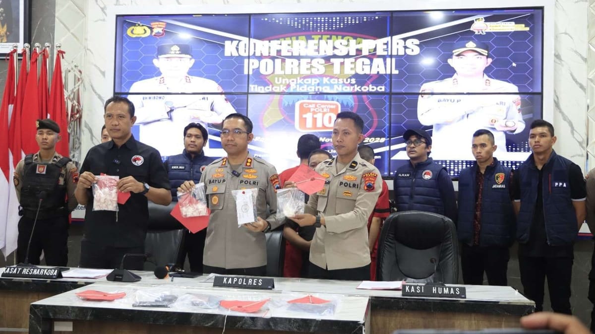 Polres Tegal Tangkap Pengedar Narkoba di Jalur Pantura
