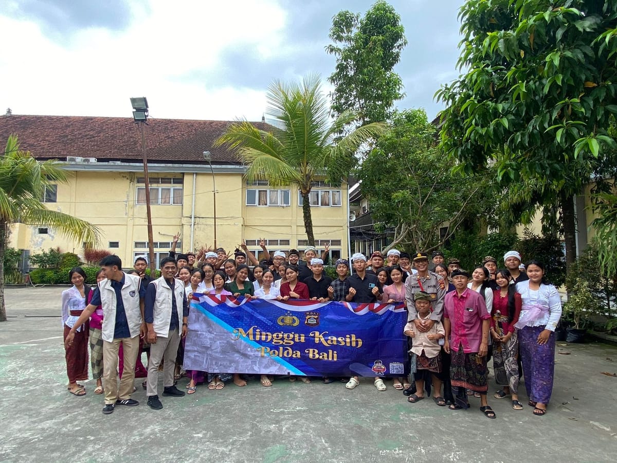 Program Minggu Kasih, Direskrimsiber Polda Bali Ajak Warga Jaga Kamtibmas dan Kamseltibcarlantas
