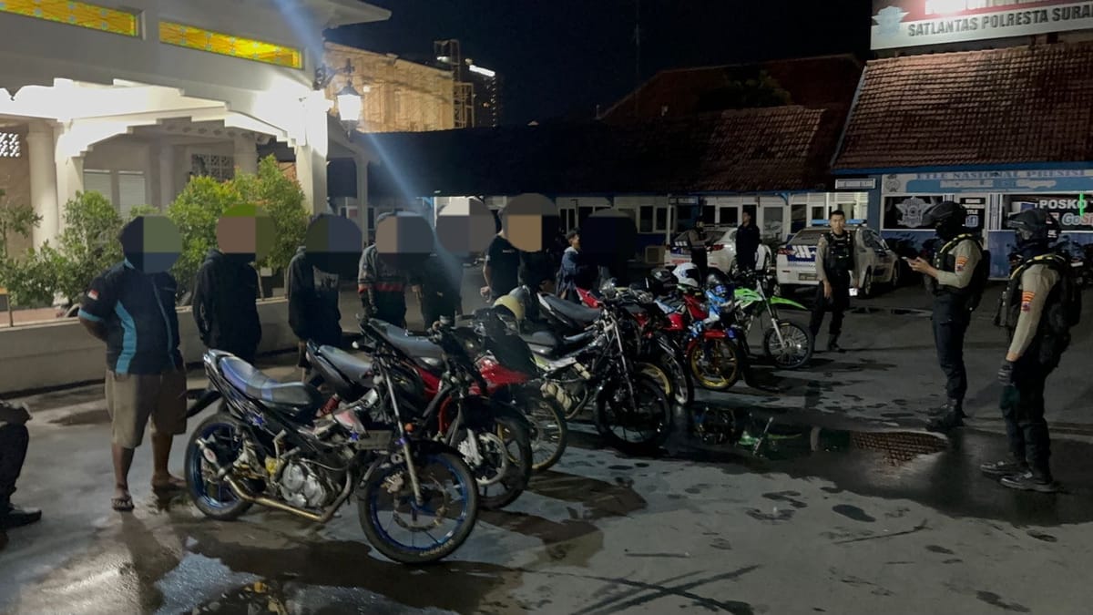 Puluhan Kendaraan Berknalpot Bising Diamankan Tim Sparta Samapta Polresta Surakarta