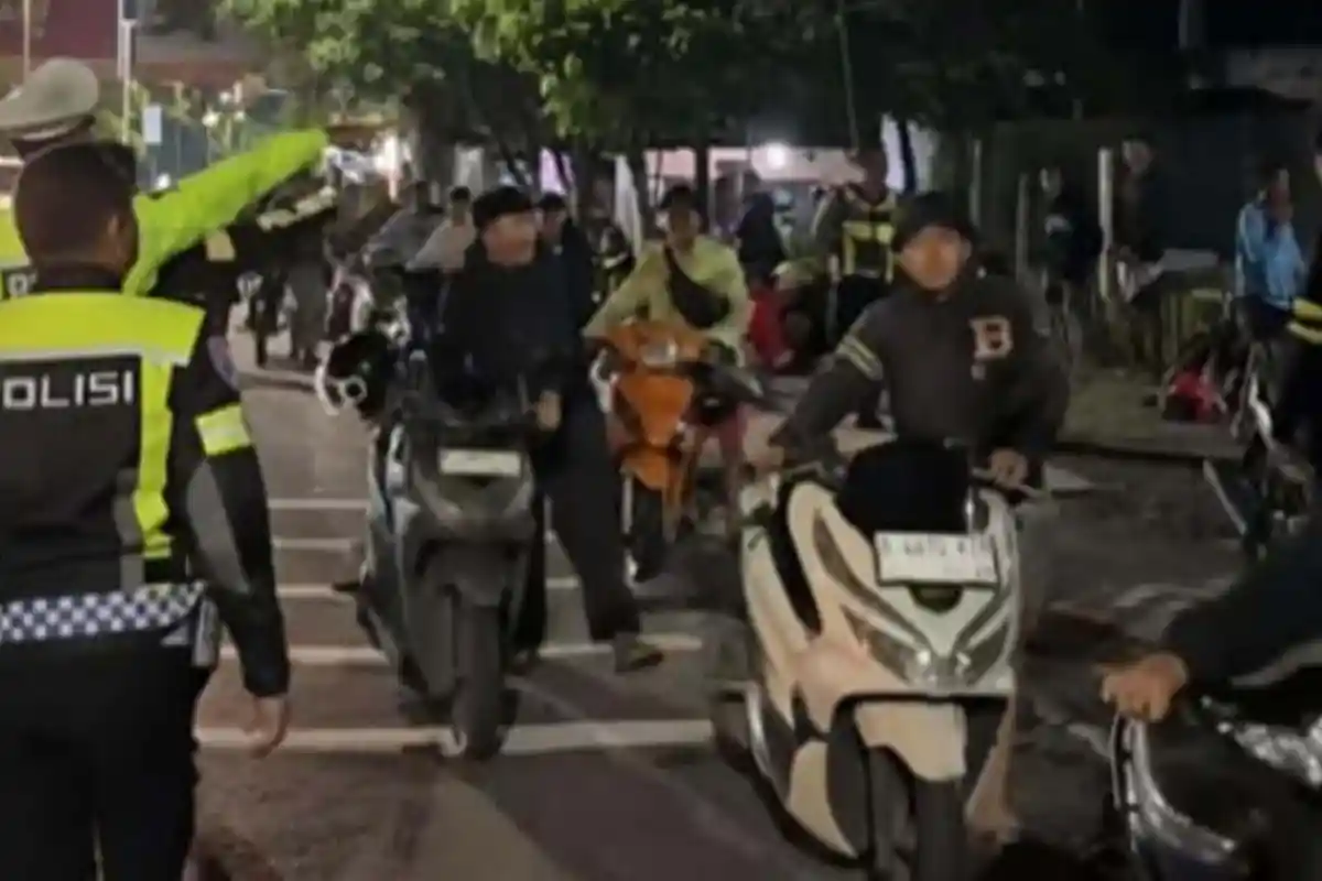 Razia Balap Liar, Polresta Malang Kota Sita 111 Sepeda Motor