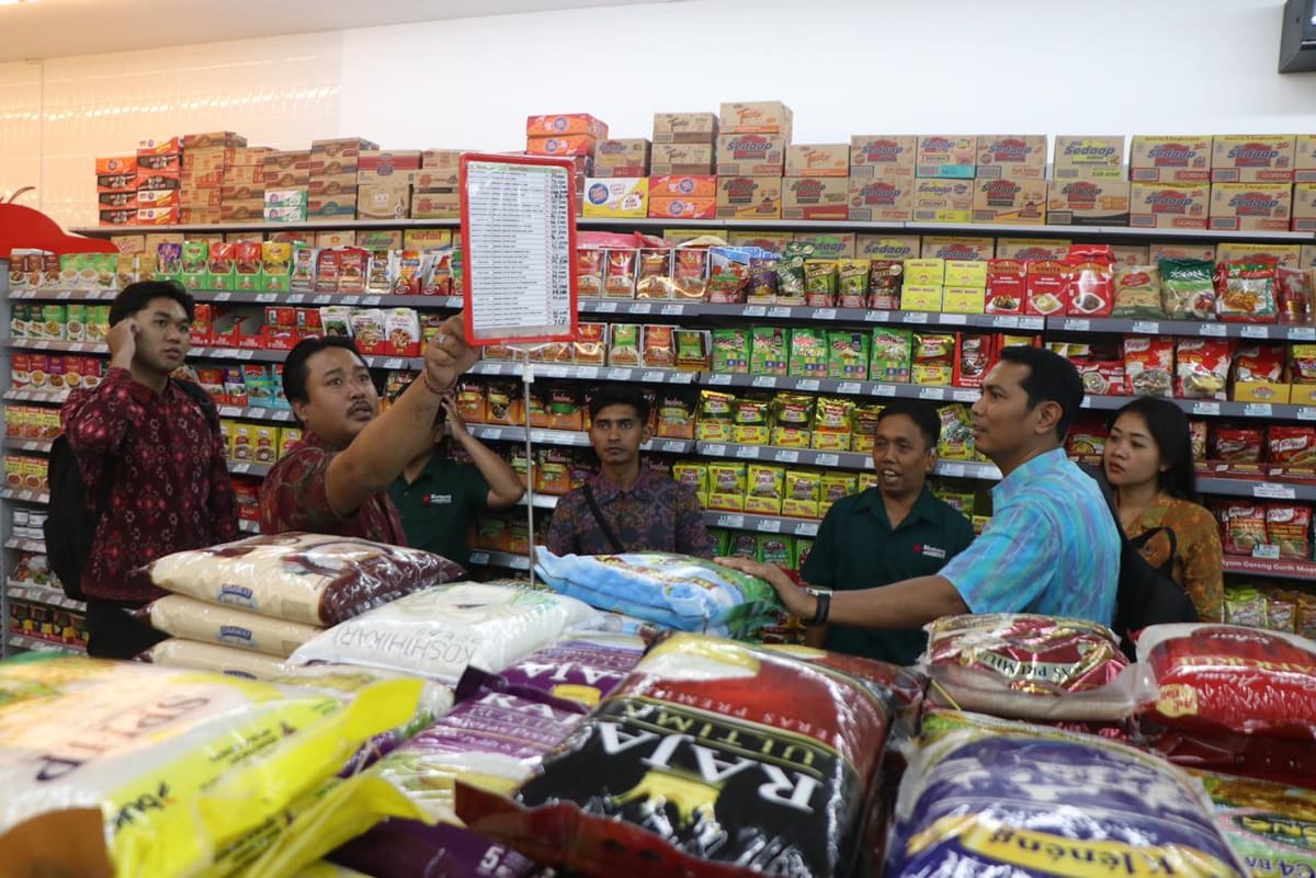 Satgas Pangan Polda Bali dan gabungan Gelar Sidak Pasar, Harga Bahan Pokok Masih Stabil