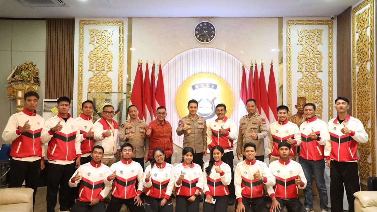 Tim Kempo Bali Disambut Kapolda Bali, Berhasil Harumkan Nama Bali di PON Beladiri