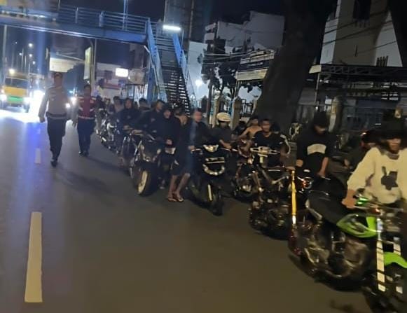 Tindak Tegas Balap Liar Polresta Malang Kota Amankan 111 Motor