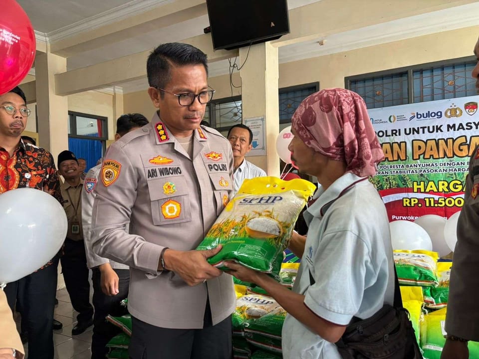 Dukung Stabilitas Harga, Polresta Banyumas Gelar Gerakan Pangan Murah