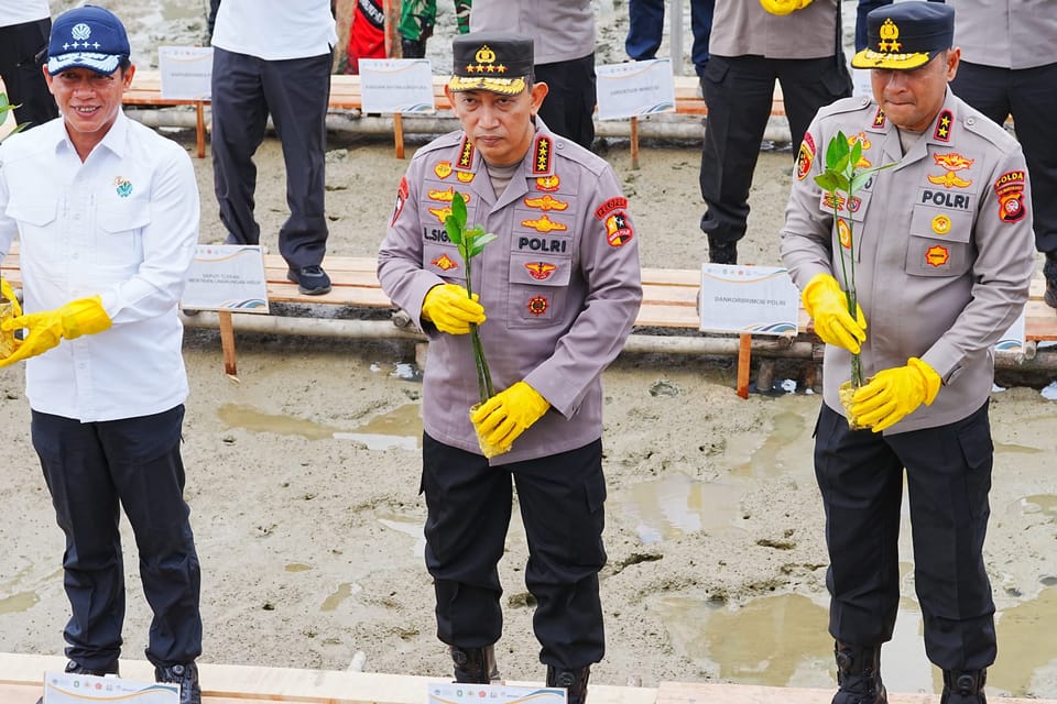 Kapolri Tanam Mangrove di Kalbar: Ini Warisan untuk Anak-Cucu Kita