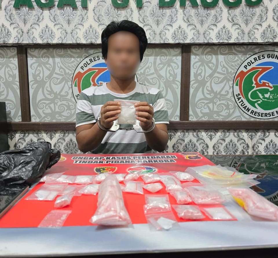 Polres Gumas Ungkap Peredaran Sabu di Sepang, Barang Bukti Disimpan di Plafon