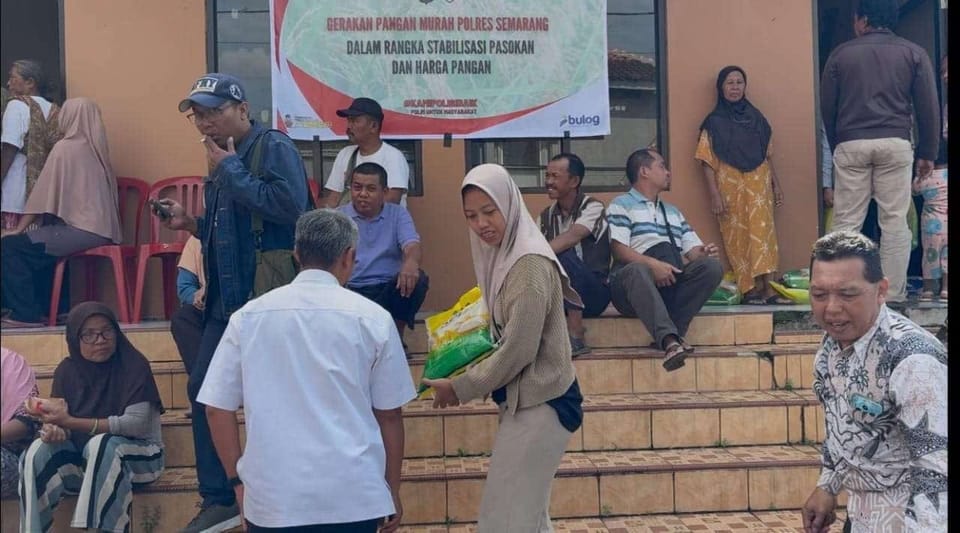 Polres Semarang Gelar Gerakan Pangan Murah, Jaga Stabilitas Harga dan Daya Beli Warga