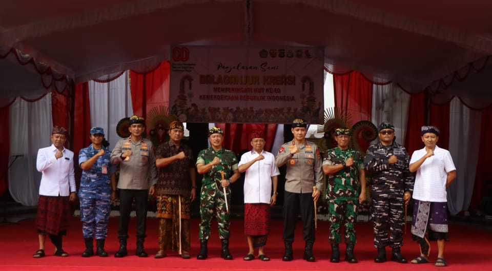 Puluhan Sekaa Gong Tampil Meriah di Lomba Baleganjur Kreasi HUT ke-80 RI