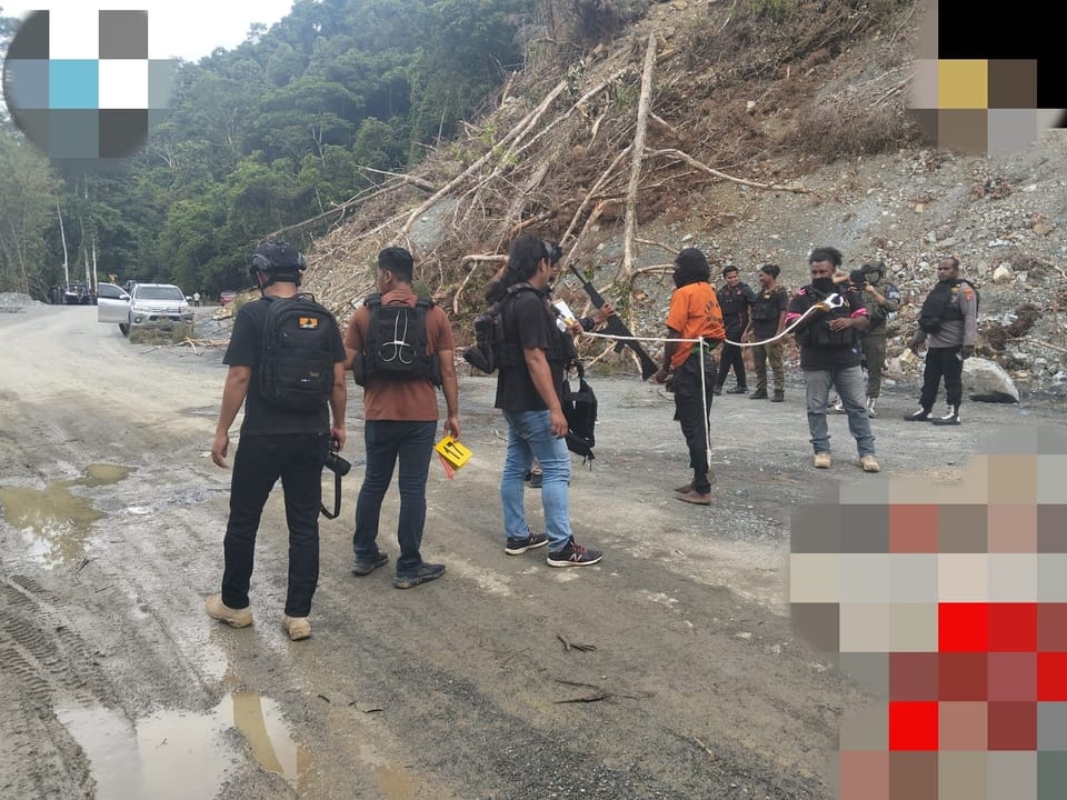 Satgas Ops Damai Cartenz Gelar Rekonstruksi Kasus Pembunuhan Anggota Brimob di Nabire