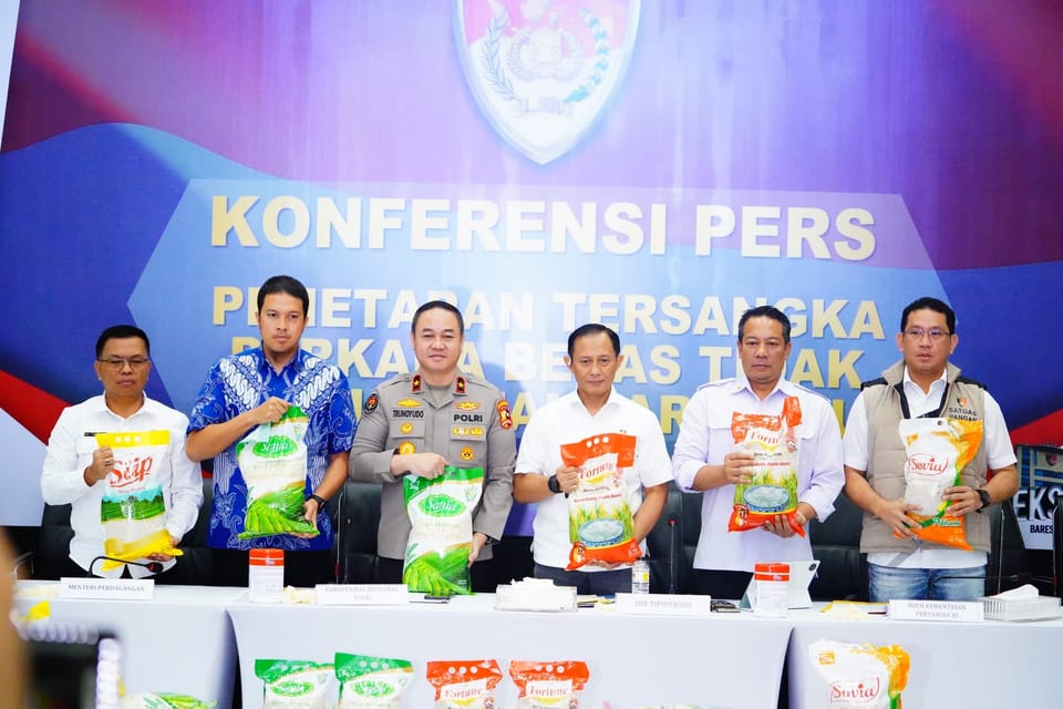 Satgas Pangan Tetapkan 3 Pimpinan PT PIM sebagai Tersangka Kasus Beras Oplosan