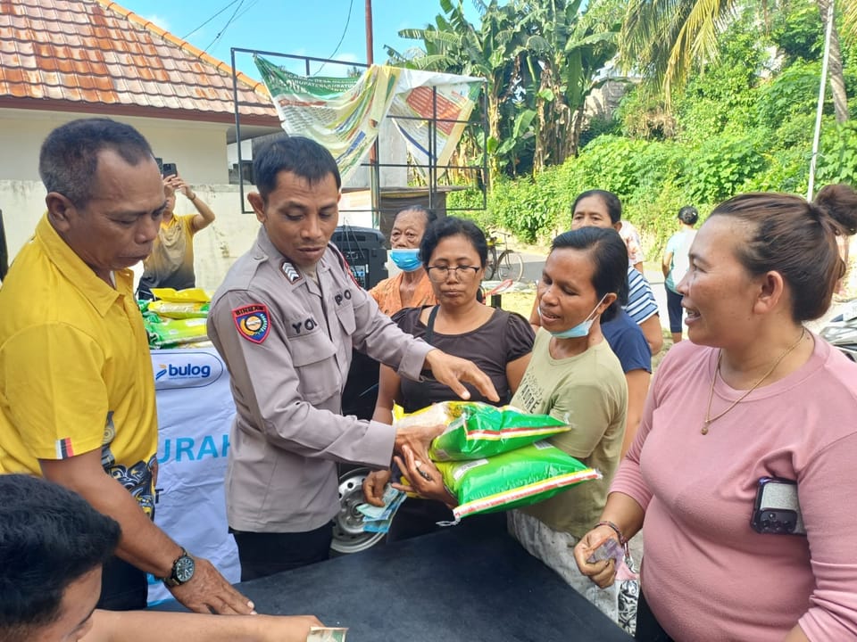 Sinergi untuk Ketahanan Pangan Polda Bali Salurkan Beras SPHP Lewat Program Pangan Murah
