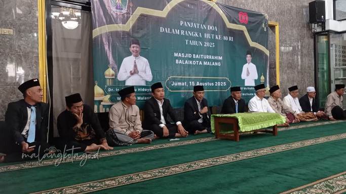Wali Kota Malang Tegaskan Nilai Gotong Royong dalam Doa Bersama HUT ke-80 RI