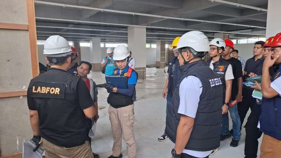 Bangunan Roboh di Purbalingga, Labfor Polda Jateng Turun Lakukan Olah TKP