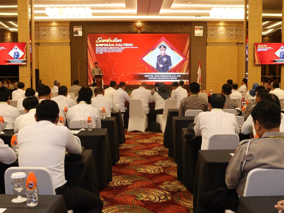 Buka Sertifikasi Penyidik Reskrim dan Lantas, Kapolda Kalteng Dorong Penguatan Integritas dan Profesionalisme Anggota