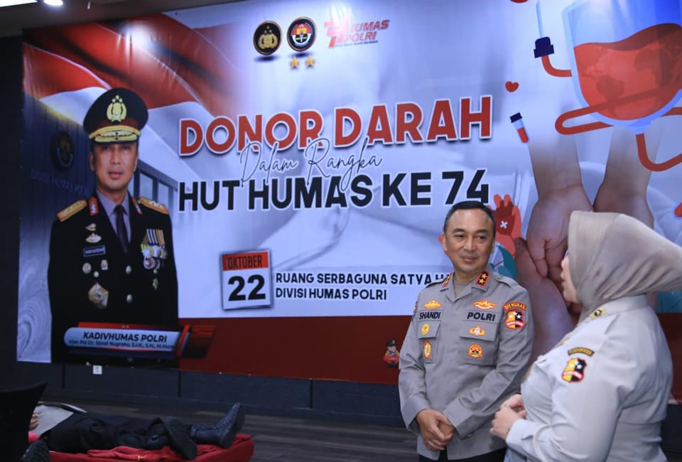 Jelang Hari Jadi ke-74, Humas Polri Gelar Donor Darah