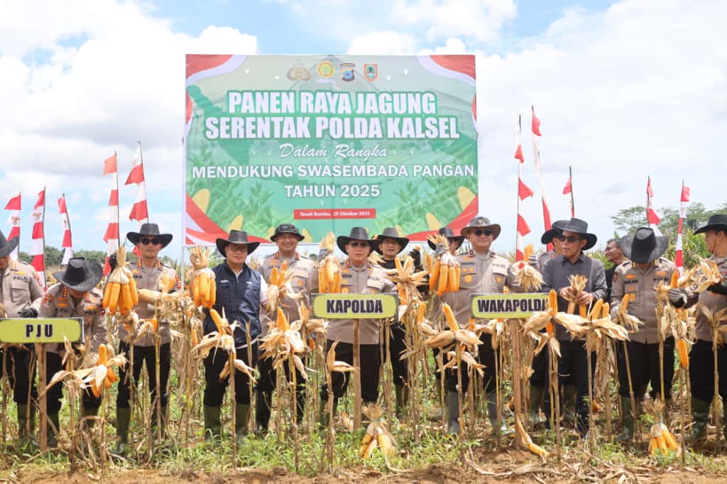 Kapolda Kalsel Pimpin Panen Raya Jagung Serentak 2025 di Satui Tanah Bumbu