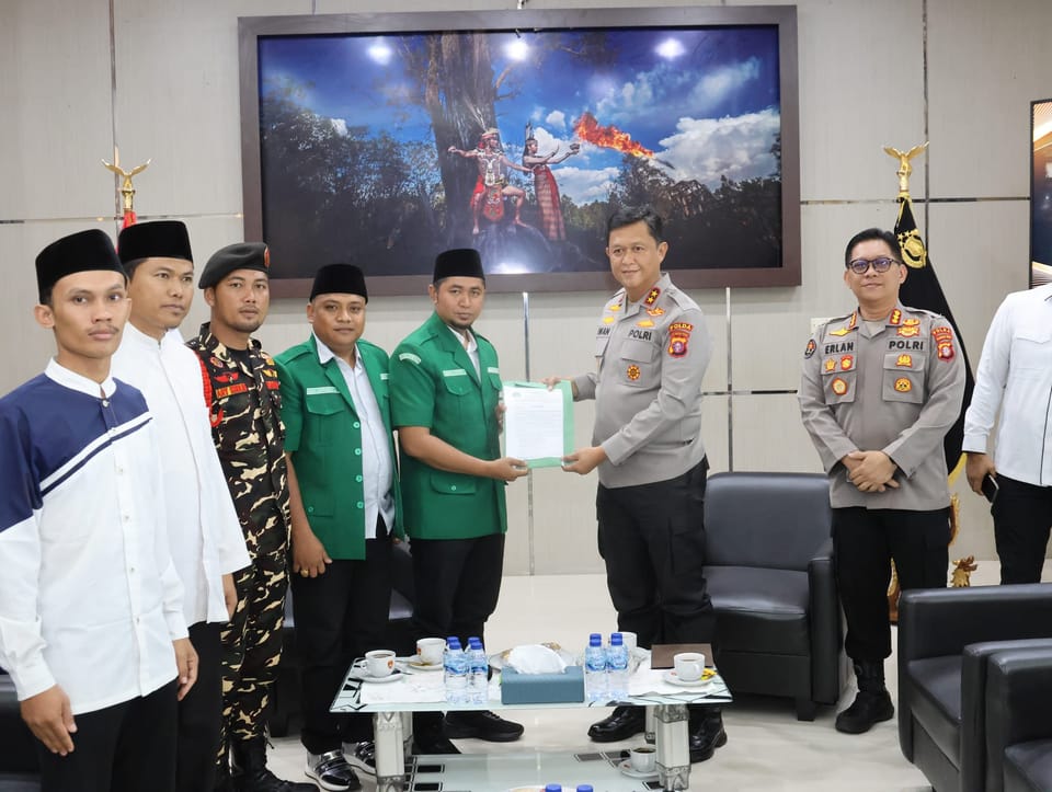 Kapolda Kalteng Terima Laporan GP Ansor soal Dugaan Penghinaan terhadap Ulama dan Pesantren
