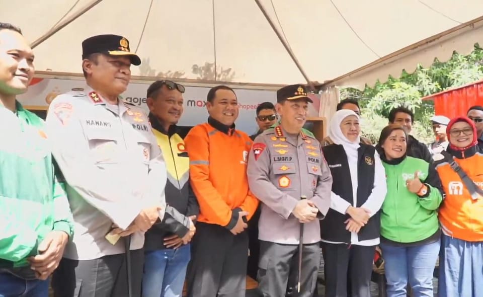 Kapolri Pimpin Apel Ojol Kamtibmas di Malang, Komitmen Jaga Kondusifitas