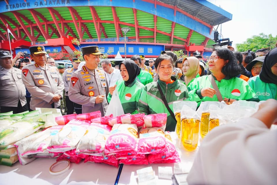 Pimpin Apel Ojol di Jatim, Kapolri Pastikan Komitmen Bermitra Jaga Kamtibmas Kondusif