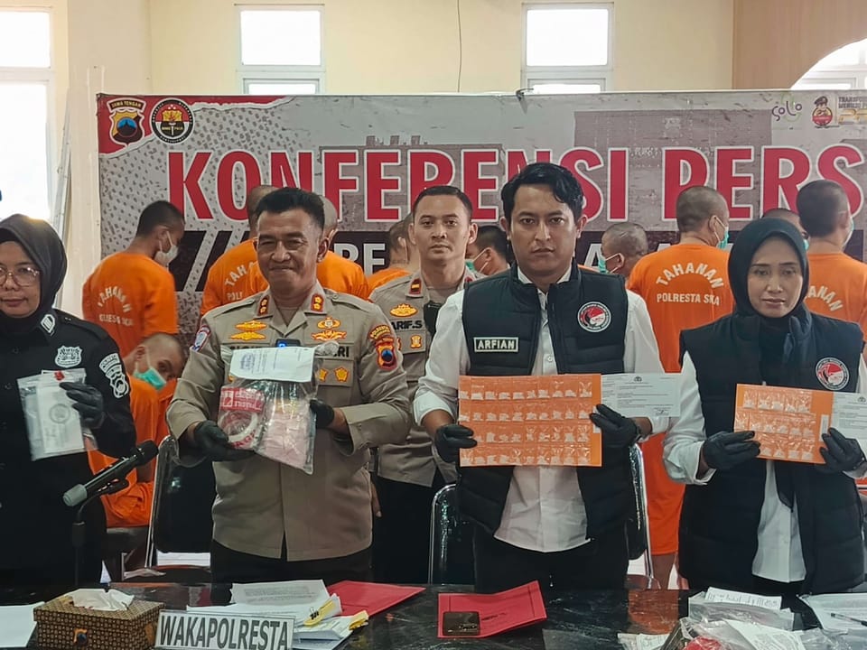 Ungkap Besar Kasus Narkoba, Polresta Surakarta Amankan 75 Tersangka dan 0,5 Kg Sabu