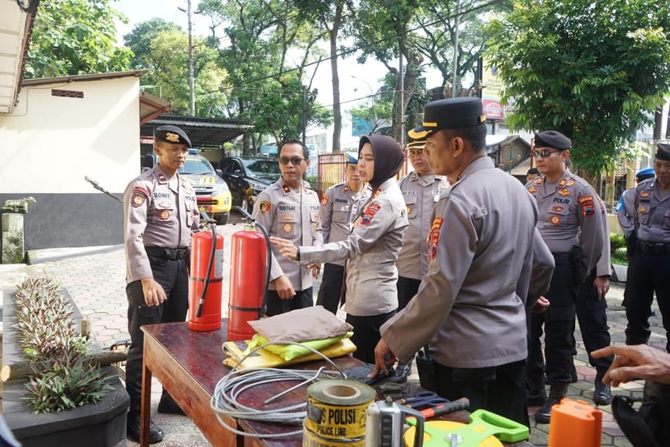 Antisipasi Cuaca Ekstrem, Polres Magelang Kota Evaluasi Peralatan Tanggap Bencana