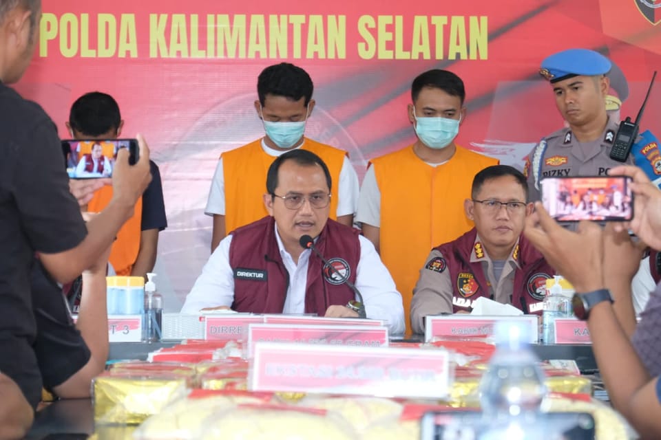 Ditresnarkoba Polda Kalsel Ungkap Jaringan Antar Provinsi, 44,5 Kg Sabu dan 24.928 Butir Ekstasi Diamankan