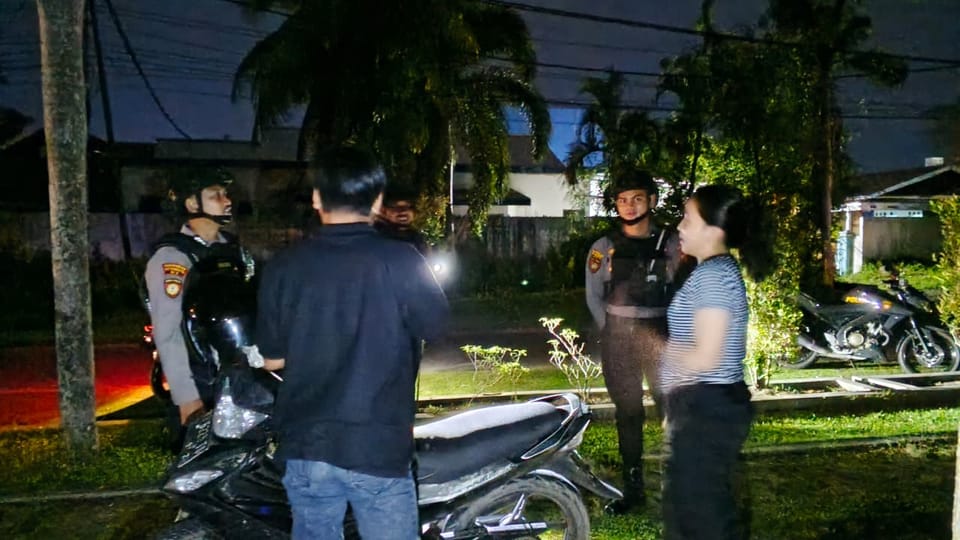 Patroli Malam Ditingkatkan, Unit PPRC Ditsamapta Polda Kalteng Jaga Kondusivitas