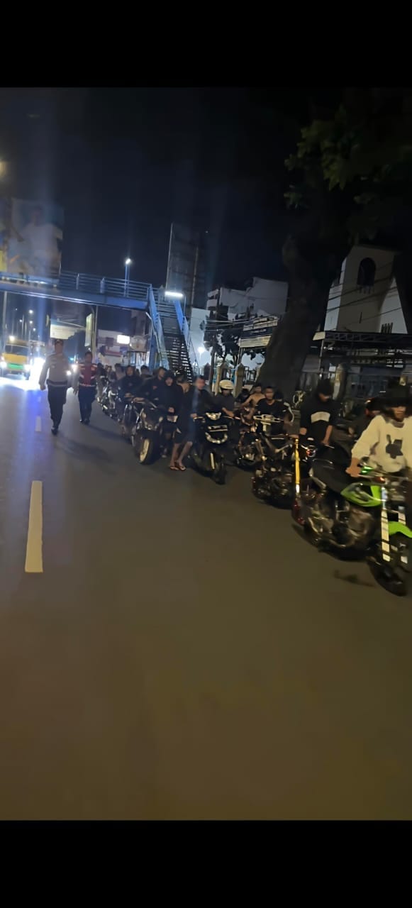 Polresta Malang Kota Gelar Patroli Blue Light dan Amankan 111 Motor Diduga Balap Liar