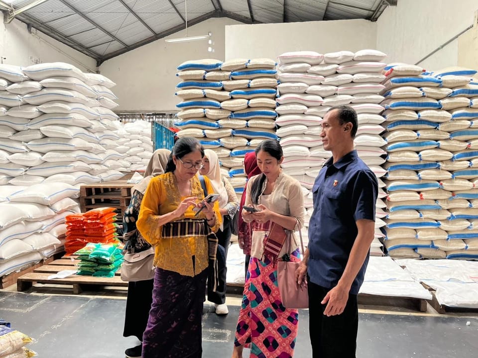 Satgas Pangan Polda Bali Cek Harga Beras, Harga Masih Stabil