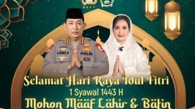 Video Kapolri Mengucapkan Selamat Merayakan Hari Raya Idul Fitri 1443 H Kepada Umat Muslim di Indonesia