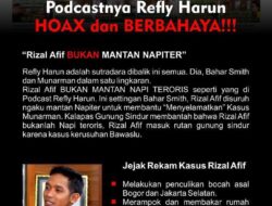 Seindonesia Ditipu, Podcast Refly Harun Hoax dan Berbahaya  Rizal Afif Bukan Eks Napi Terorisme