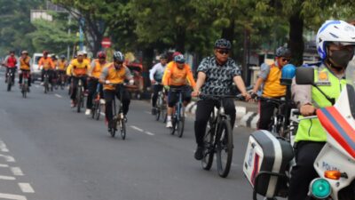 Fun Bike Polres Demak, Pererat Sinergitan dan Soliditas Hari Bhayangkara Ke-76