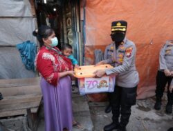 Polwan Gelar Bakti Sosial di Lima Titik Jakarta Utara Jelang Hari Jadi ke-74