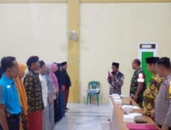 Bhabinkamtibmas dan Babinsa Monitoring Pelantikan dan Bimtek KPPS Pilkades Desa Jali Kecamatan Bonang