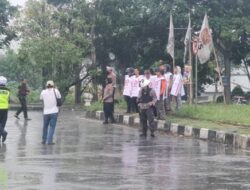 Disertai Hujan, Polres Semarang berikan pengamanan Flashmob Penolakan kenaikan harga BBM