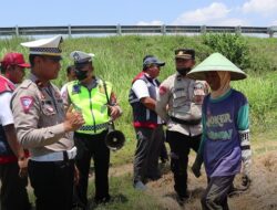 Gencar Patroli, Polres Pemalang dan PBTR Imbau Warga Tidak Membakar Lahan Dekat Jalur Tol