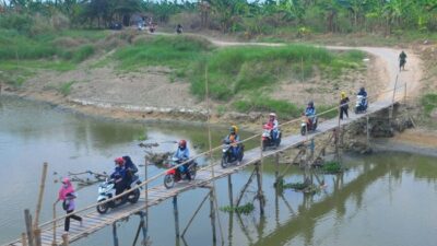 Mengerikan, Jembatan Darurat Alternatif Kedongwaru Lor Menuju Kudus Tengah Sungai Wulan Demak