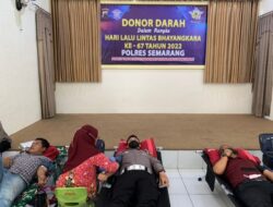 Puncak Hari Lalu Lintas ke 67, Sat Lantas Polres Semarang Gelar Donor Darah dan Perayaan Secara Sederhana