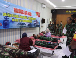 Sambut HUT TNI Ke-77 Kodim 0704/Banjarnegara Gelar Donor darah