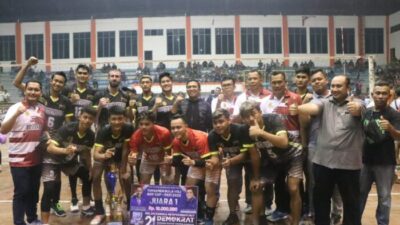 Tumbangkan Pesona Randukuning, Bhayangkara C7K Polres Pati Sabet Juara 1 Turnamen Bola Voli AHY Cup Pati 2022