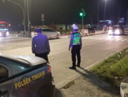 Patroli Malam Polsek Tingkir Sambang Ke Exit Tol Salatiga Antisipasi Kamtibmas