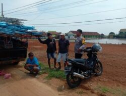 Bhabinkamtibmas Babinsa Monitoring Lokasi TPS di Desa Weding Kecamatan Bonang