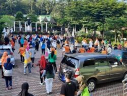 Senam Bersama di Sidomukti Salatiga, Bhabinkamtibmas Kecandran Lakukan Pengamanan